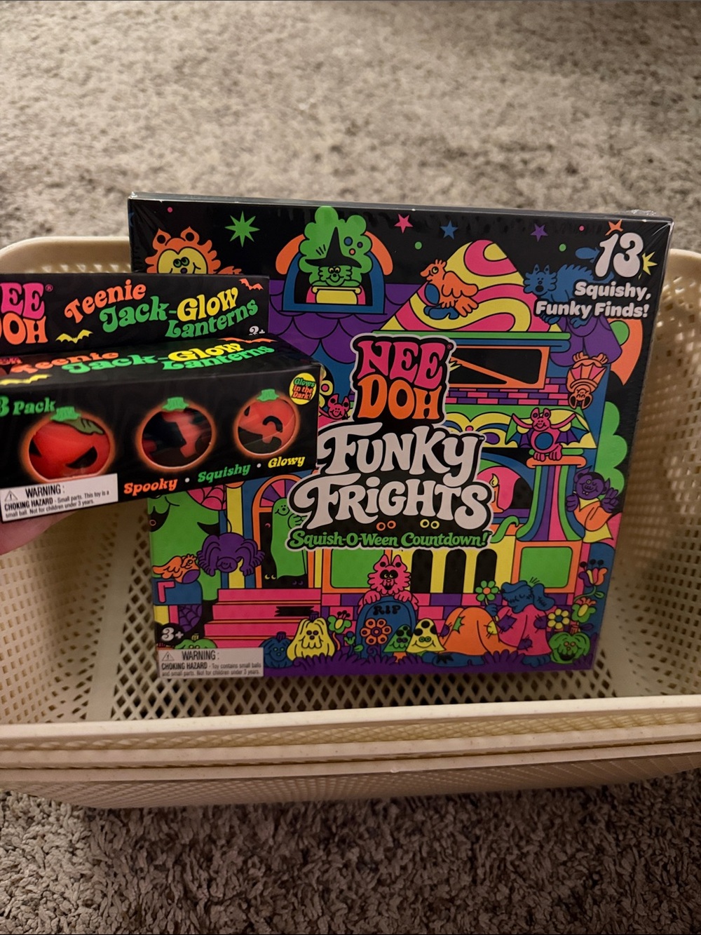 NeeDoh 2026 Advent Calendar Halloween Funky Frights & Teenie Jack Glow Lanterns